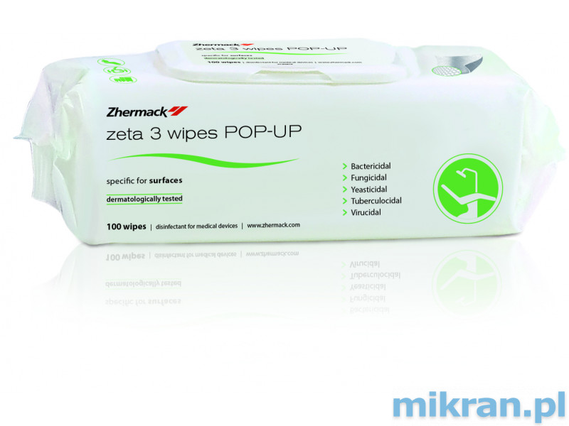 Zeta 3 Wipes POP-UP 100 Stück Tücher zur Desinfektion