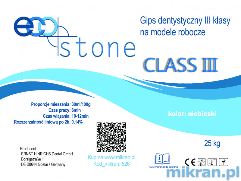 Gips der Klasse III. EcoStone blau 25 kg