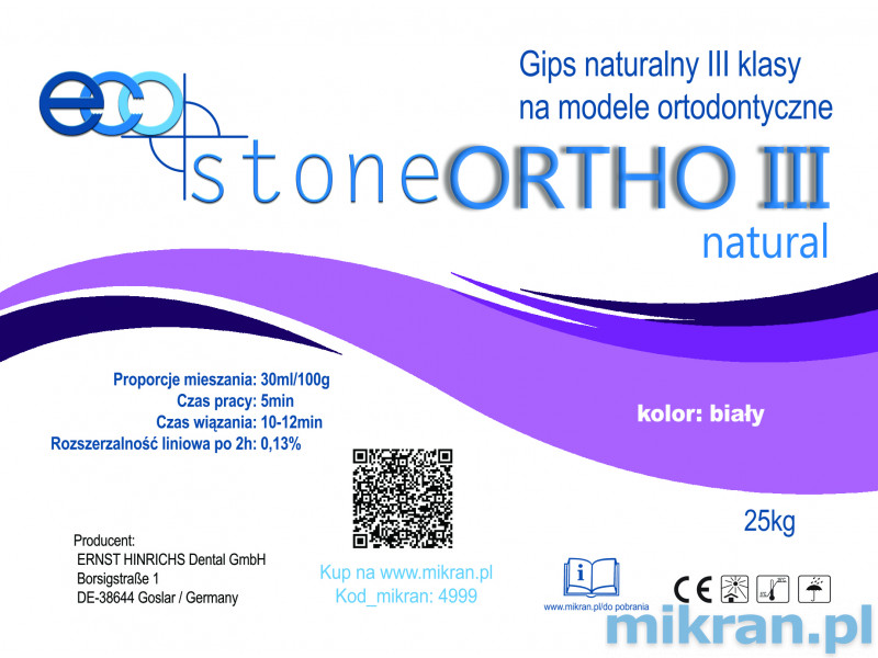 Gips Klasse III EcoStone Ortho Natural weiß 25 kg