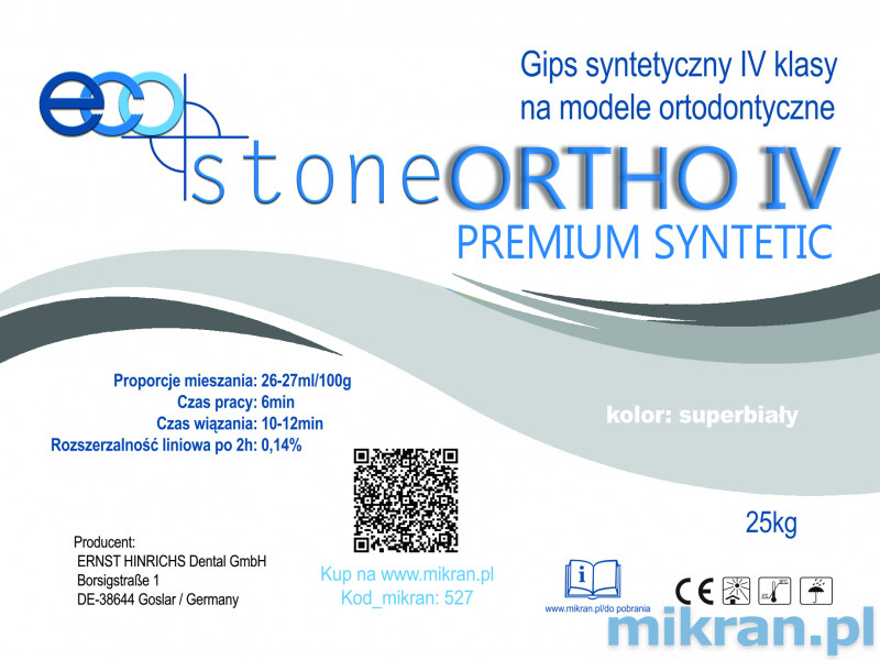 Gipsklasse IV EcoStone Ortho Premium superweiß 25 kg