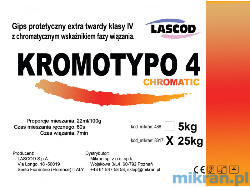 Kromotypo 4 Superhartgips 25 kg