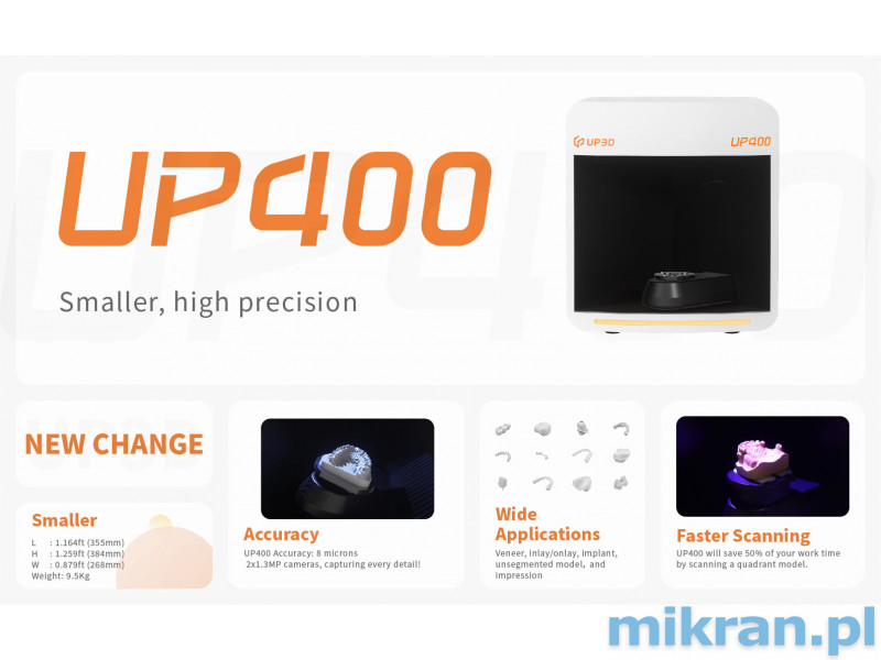 Prothesenscanner Up3d Up400 Kostenlose Konstruktionssoftware beim Kauf des Geräts oder Exocad für 50 % des Preises