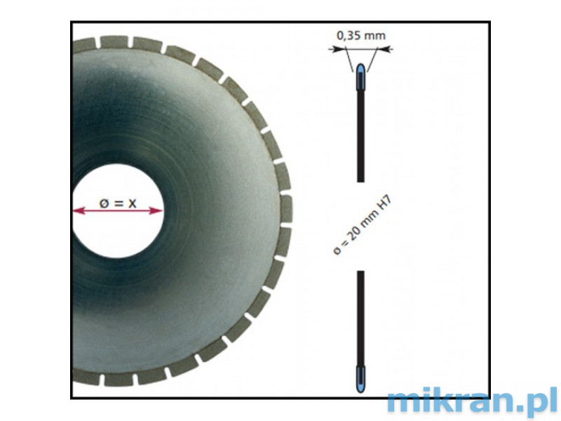 Sägeblatt für Gipsschnitt, Innendurchmesser: 20 mm/Außen: 75 mm