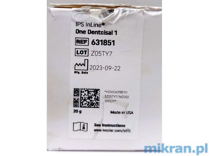 Outlet Ips InLine One Dentcisal 20g 1 Beschädigte Außenverpackung